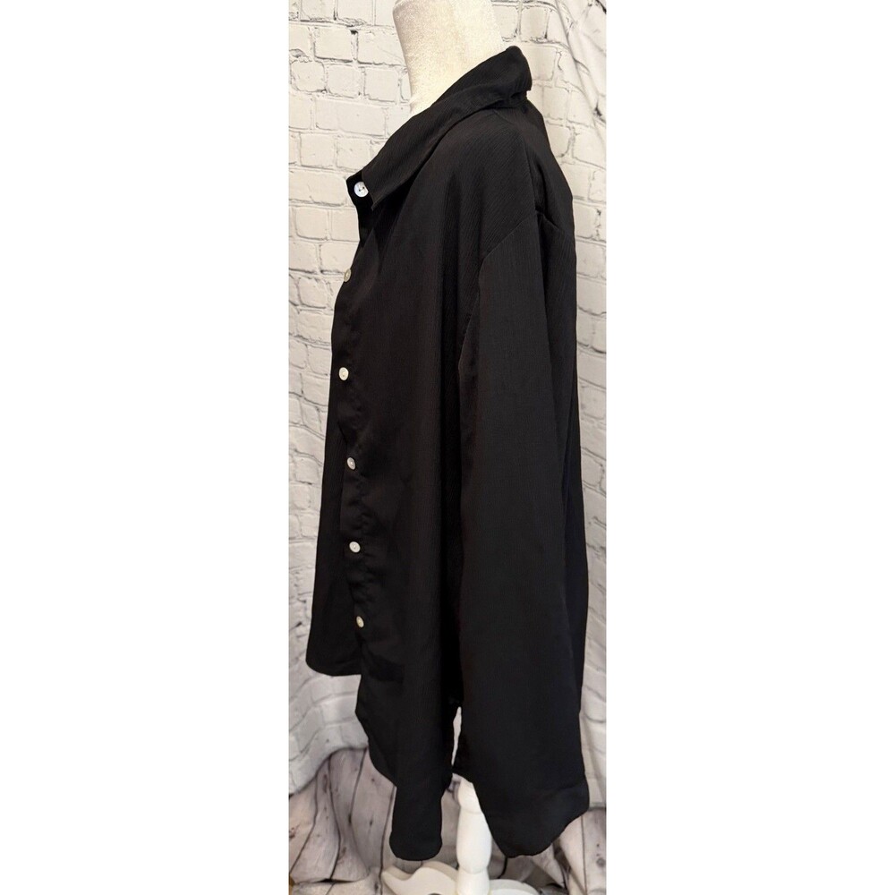 Susan Graver Style QVC Two-Piece Black Tank & Button-Down Shirt Set Plus Size 1X - Picture 2 of 12
